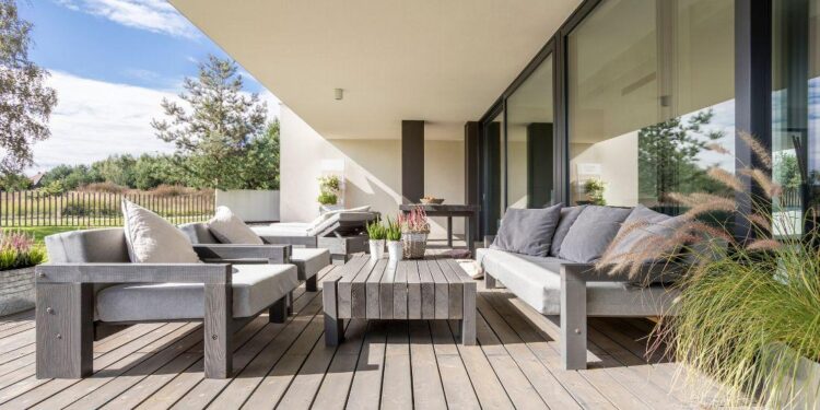 Strefa relaksu na tarasie